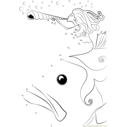 Mermaid Seashell Dot to Dot Worksheet