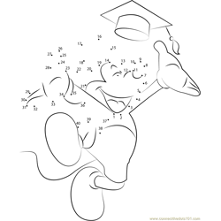 Mickey Mouse Complete his Graduation Dot to Dot Worksheet