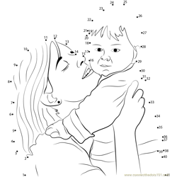Wish Mother's Day Dot to Dot Worksheet