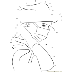 Nurse with Covered Mouth Dot to Dot Worksheet