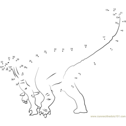 iguanodon Dot to Dot Worksheet