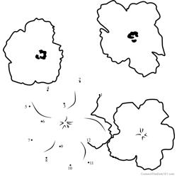 Flowers by Andy Warhol Dot to Dot Worksheet