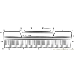 Portable Digital Stage Piano Dot to Dot Worksheet