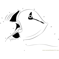 Puffin Open Mouth Dot to Dot Worksheet