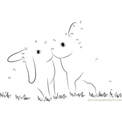 Rabbit In Love Dot to Dot Worksheet