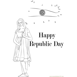 Enjoy Republic Day Dot to Dot Worksheet
