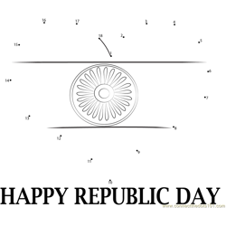 Love Republic Day Dot to Dot Worksheet