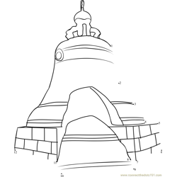 Tsar's Bell, The Largest Bell in the World Dot to Dot Worksheet