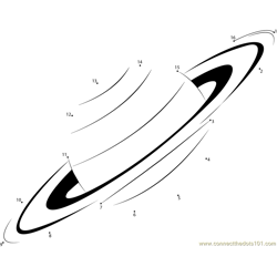 Planet Saturn Dot to Dot Worksheet