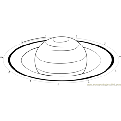 Saturn by HST Dot to Dot Worksheet