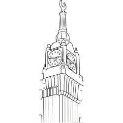 Saudi Arabia Clock Tower Dot to Dot Worksheet