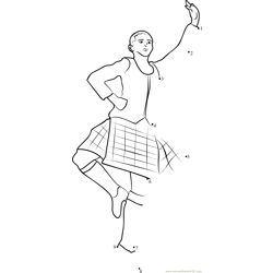 Traditional Scottish Dance Dot to Dot Worksheet