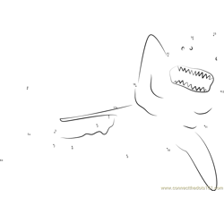 Bull Shark Dot to Dot Worksheet