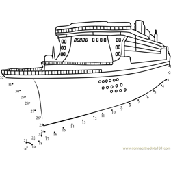 Passenger ship Dot to Dot Worksheet
