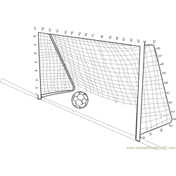 Soccer Goal Post Dot to Dot Worksheet
