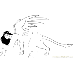 Mythical Creatures Sphinx Dot to Dot Worksheet