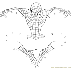 Dynamic Spiderman Dot to Dot Worksheet