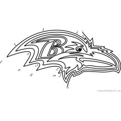 Baltimore Ravens Logo Dot to Dot Worksheet