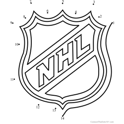 NHL Logo Dot to Dot Worksheet