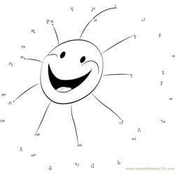 Smile Sun Shine Dot to Dot Worksheet