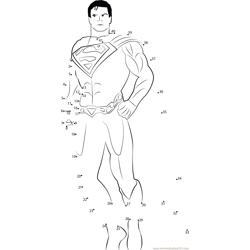 Superman the hero Dot to Dot Worksheet