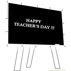 Heart Touching Teachers Day Dot to Dot Worksheet