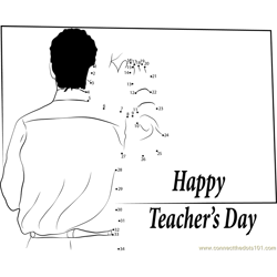 Teacher Day Message Dot to Dot Worksheet