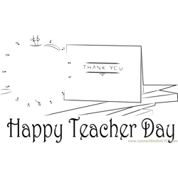 Teacher Day Thank You Dot to Dot Worksheet