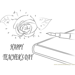 Wishing U Happy Teachers Day Dot to Dot Worksheet