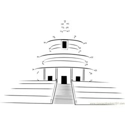 Temple of Heaven Dot to Dot Worksheet