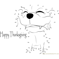 Free Happy Holiday Thanksgiving Day Dot to Dot Worksheet