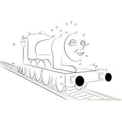 James the Red Engine Dot to Dot Worksheet