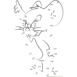 Angry Jerry Dot to Dot Worksheet
