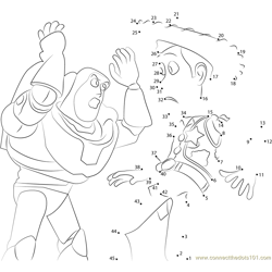 Buzz Lightyear and Sheriff Woody Dot to Dot Worksheet