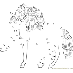 Unicorn of the Butterflies Yorkshire Rose Dot to Dot Worksheet