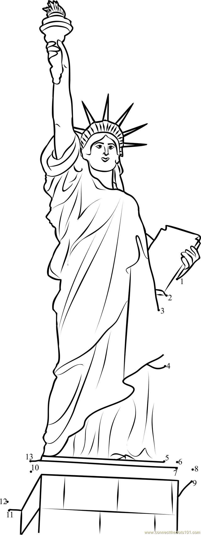 lady liberty coloring pages for kids - photo #50