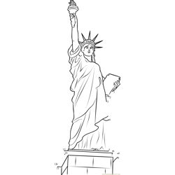 Statue of Liberty Dot to Dot Worksheet