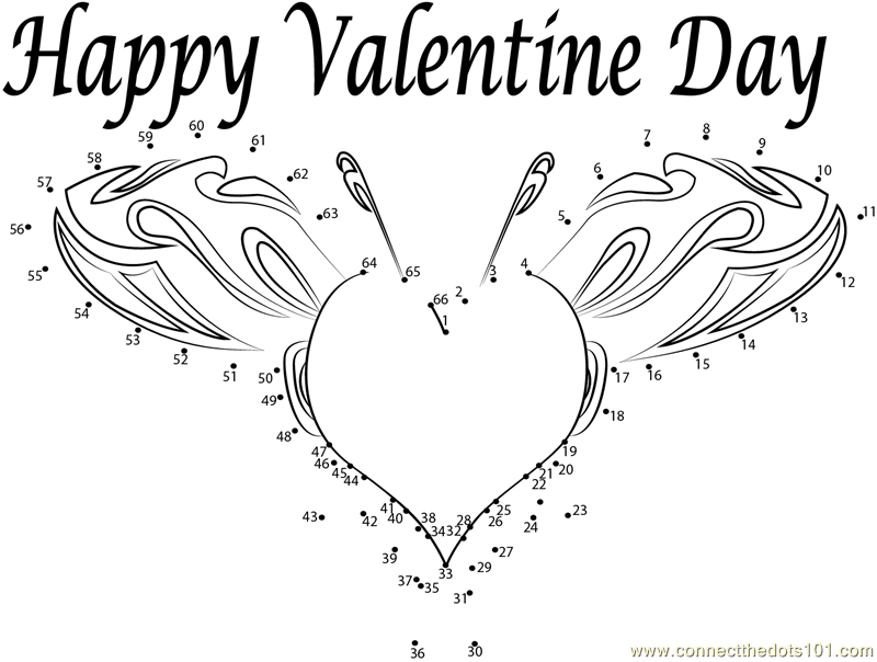 valentine connect the dots coloring pages - photo #46