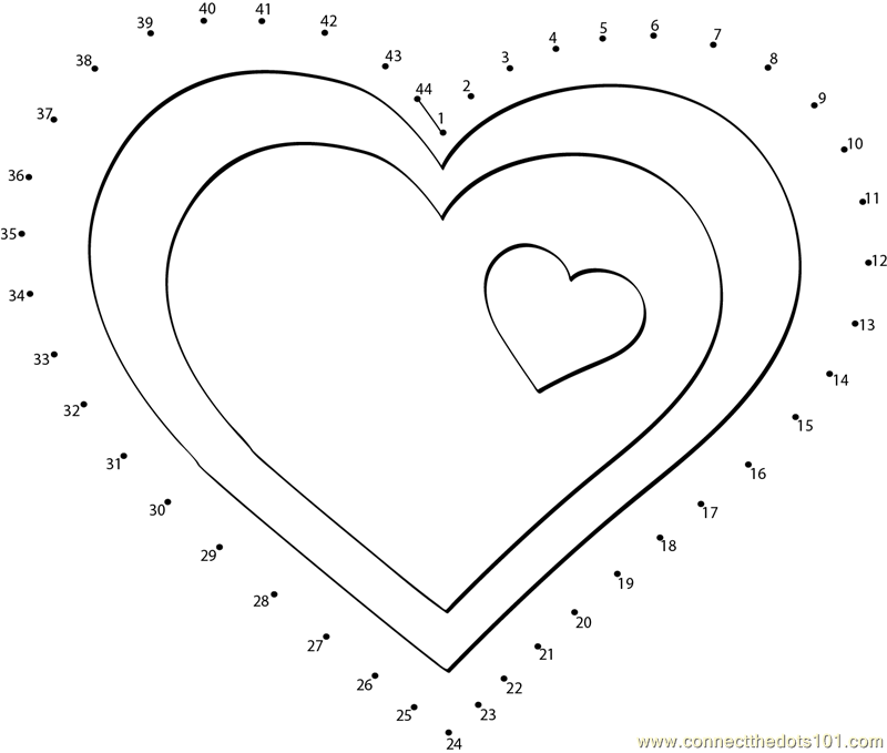 valentine connect the dots coloring pages - photo #50