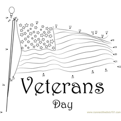 Honor Of Veterans Day Dot to Dot Worksheet