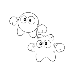 Lololo and Lalala Kirby Dot to Dot Worksheet