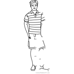 Ken from Barbie Life in the Dreamhouse Dot to Dot Worksheet