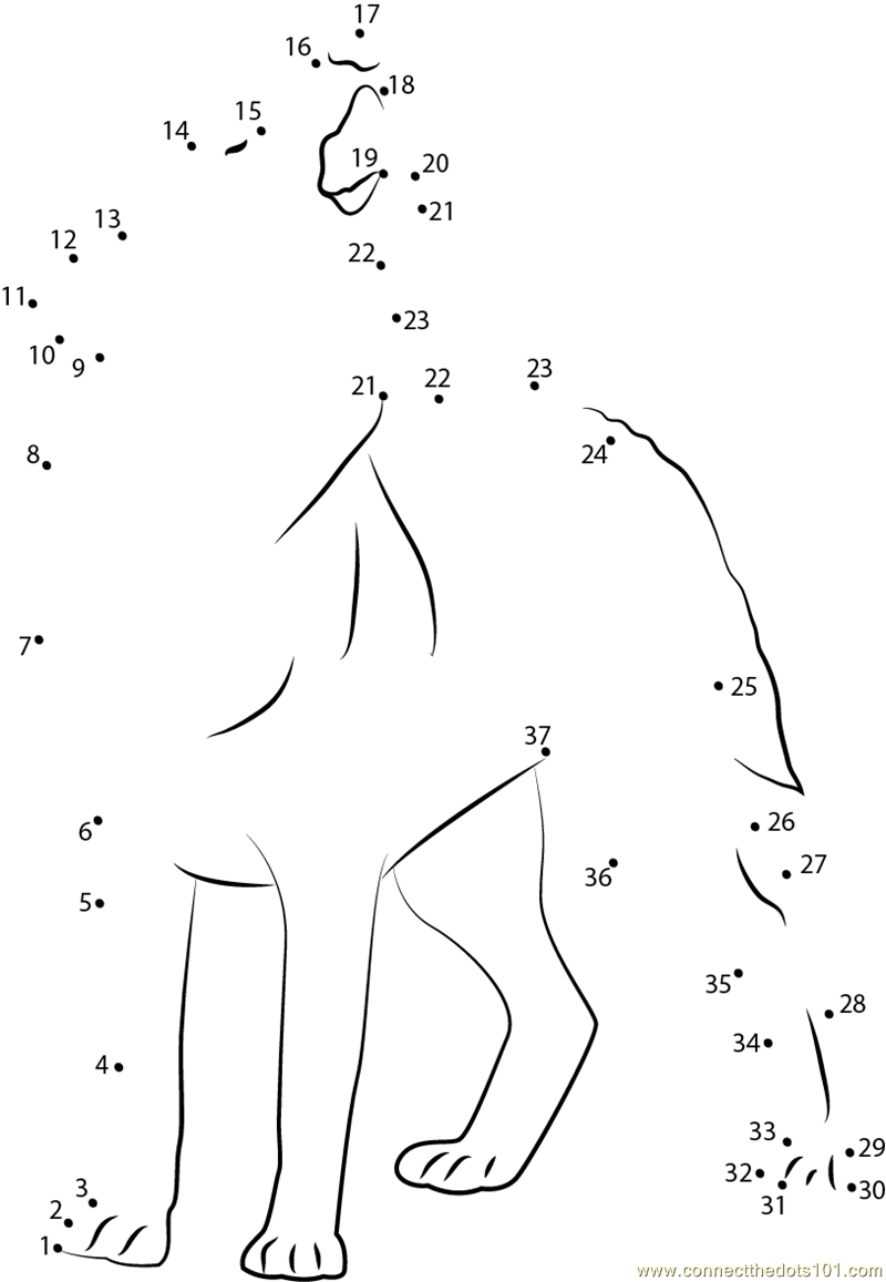 Wolf Howlsnow dot to dot printable worksheet Connect The Dots