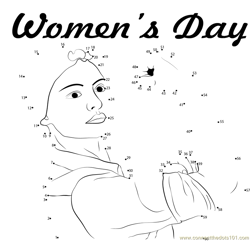 Women's Day Dot to Dot Worksheet
