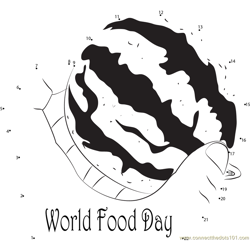 World Food Day Celebration Dot to Dot Worksheet