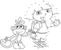Connect the Dots Dora Back to School (Cartoons > Dora the Explorer ...