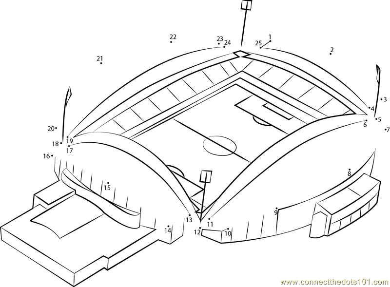 Connect the Dots Football Stadiums (Architecture &gt; Stadium