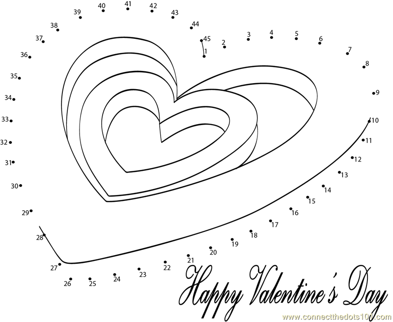 valentine connect the dots coloring pages - photo #21