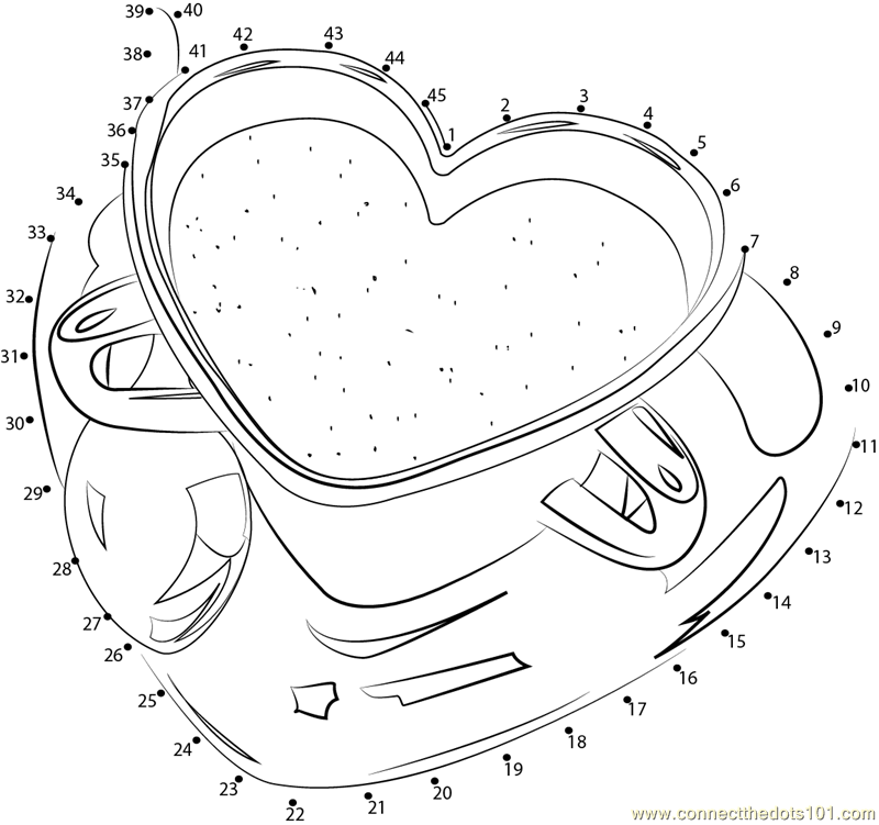 valentine connect the dots coloring pages - photo #47