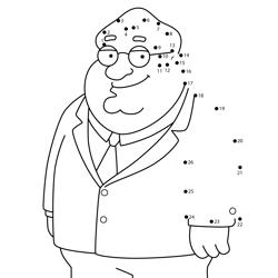 Principal Shepherd Family Guy Dot to Dot Worksheet